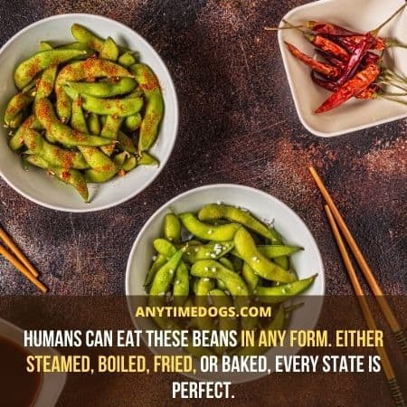 Humans can eat edamame in any form